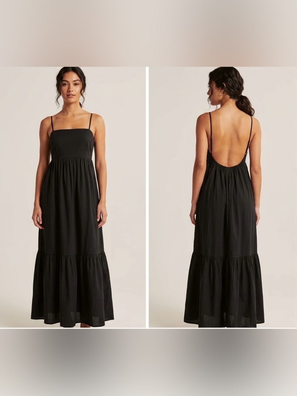 Abercrombie Tiered Low Back Maxi Dress